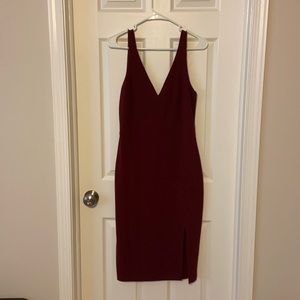 Lulus Iconic Moment Plum Purple Bodycon midi dress